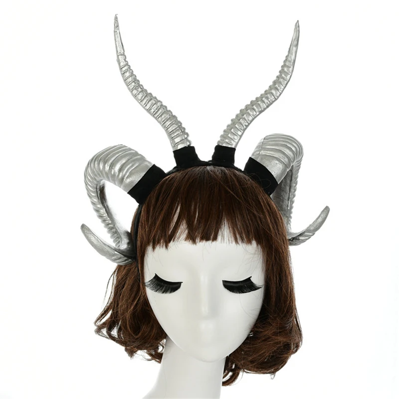 Животных Антилопа Лось головной убор с рогом повязка на глаза для косплея рога стимпанк Хэллоуин для Для женщин и девочек; маскарадный костюм на карнавал аксессуар повязка для волос