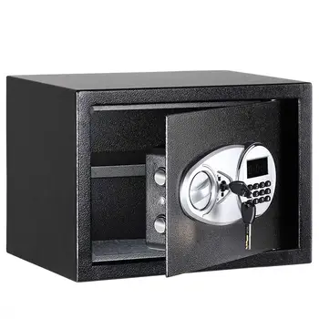 

Security Luxury Digital Safe Box Depository Drop Cash Jewelry Home Hotel Lock Keypad Black Safes Security Box 35X25X25cm