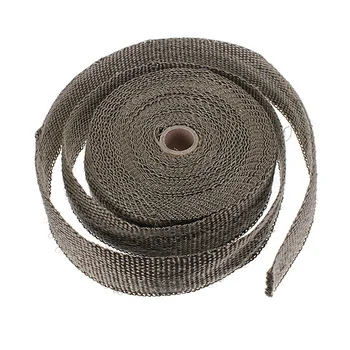 

Hot 2 Rolls 15m x 5cm Titanium Exhaust Header Pipe Heat Wrap Stainless Ties Kit Fiberglass Composite