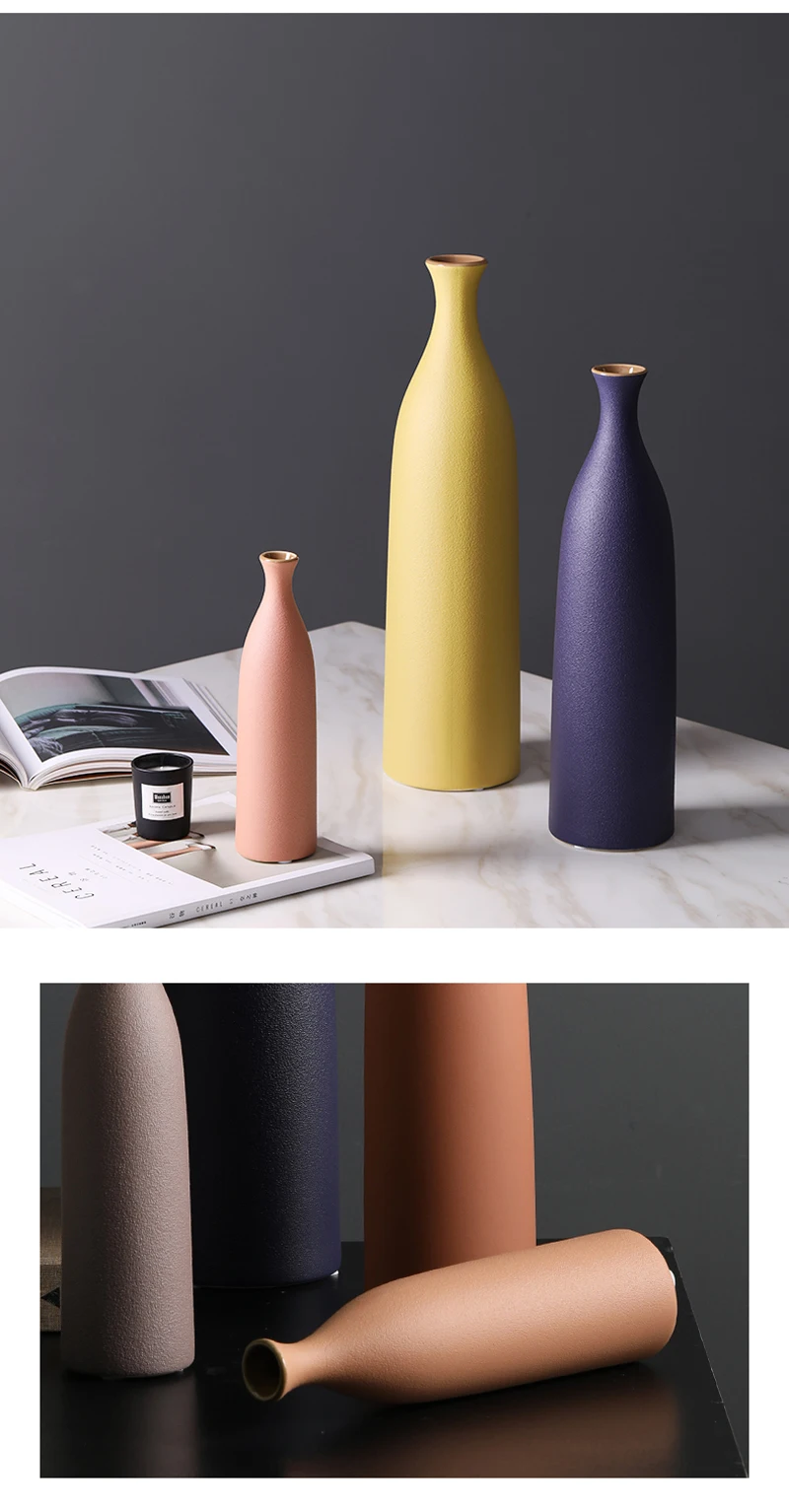 Скандинавская керамическая ваза Morandi Art, ваза для цветов, красочные настольные вазы для дома, для ТВ, модель шкафа, украшение, Floreros De Decoracion