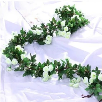 

Flower String Artificial Wisteria Vine Garland Plants Foliage Outdoor Home Trailing Flower Fake Flower Hanging Wall Decor