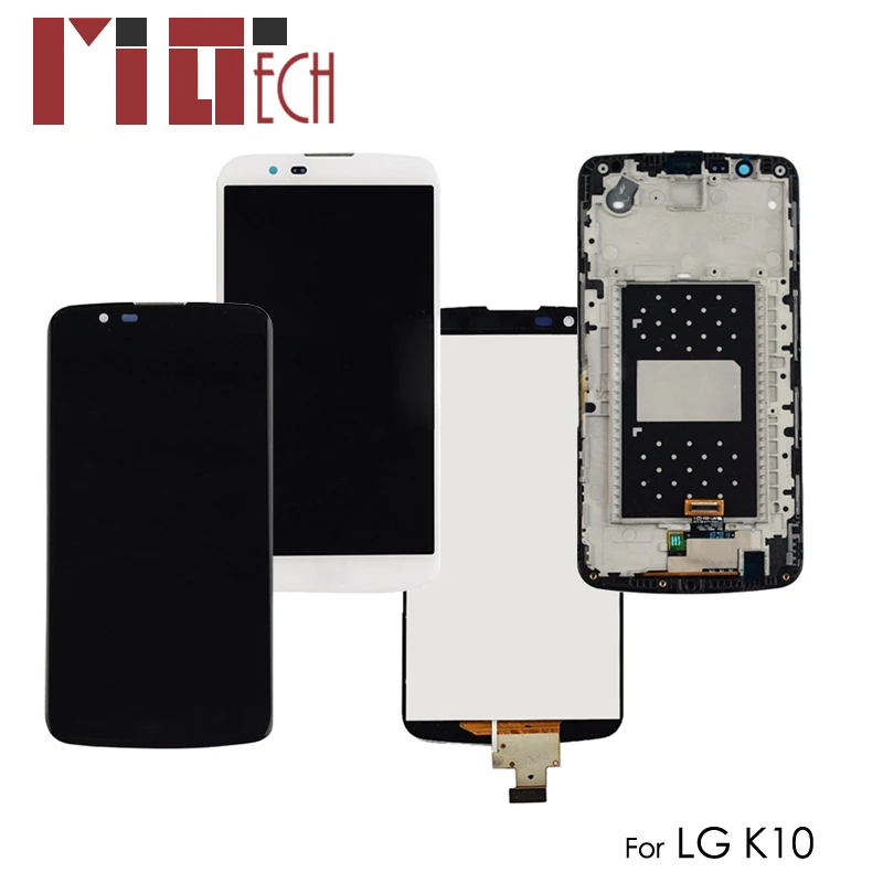 

LCD Display For LG K10 K430 K420 M2 K428 K420N Touch Screen Glass Digitizer Full Assembly Black White Gold No/with Frame 5.3