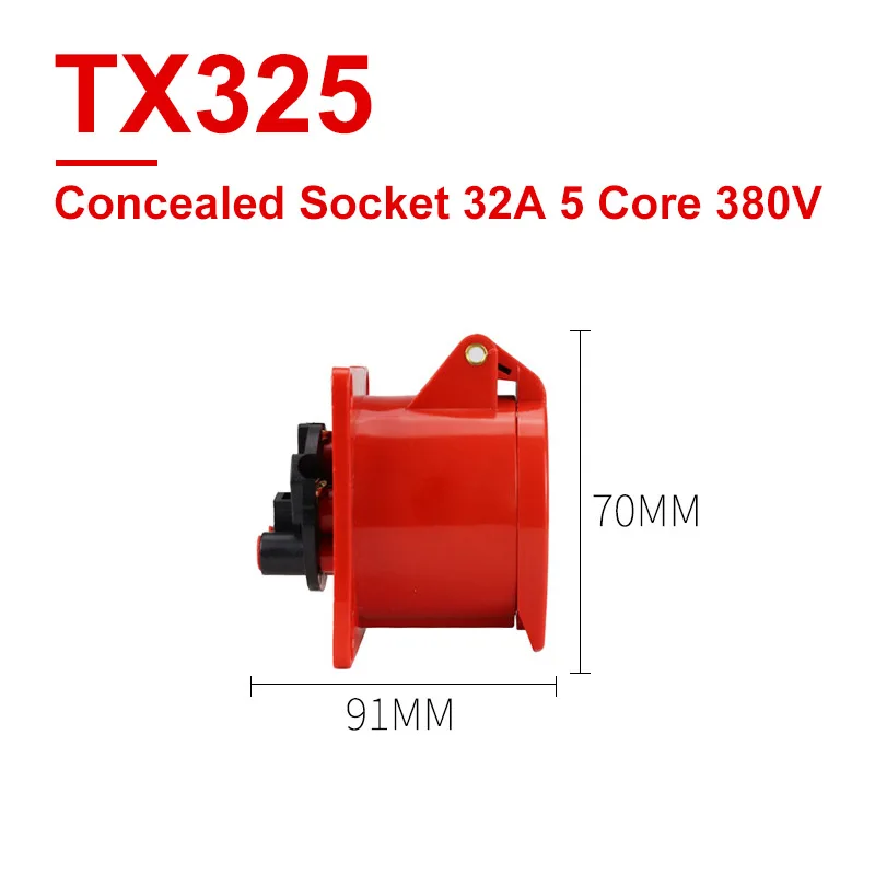 IP44 Водонепроницаемая промышленная пробка и гнездо 16 Amp 32a 63a 125a 3 pin 4 core 5 pole
