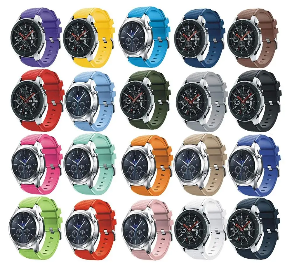 Мягкий силиконовый ремешок для наручных часов samsung gear S3 Frontier/классический