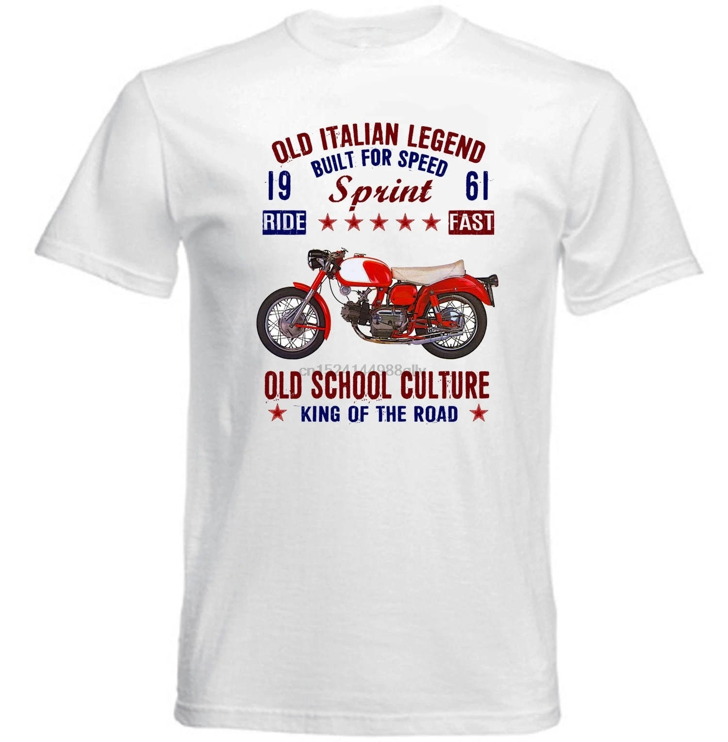 Винтажный итальянский мотоцикл Aermacchi Sprint 1961-новая хлопковая Футболка мужская