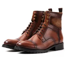 Vintage Handmade Designer Martins Boots Fashion Luxury Winter Fashion Boots Genuine Leather Lace Up Mens Ankle Boots Vintage Handmade Designer Martins Boots Fashion Luxury Winter Fashion Boots Genuine Leather Lace Up Mens Ankle Boots