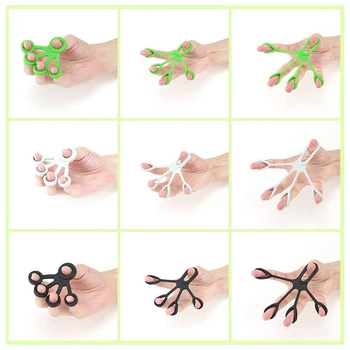 

1Pc Hand Expander Finger Hand Grip Silicone Finger Training Stretcher Trainer Strength Resistance Bands Wrist Exercise Fitness