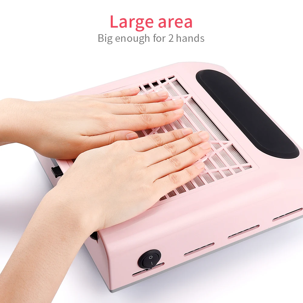 Günstig 80W Nagel Staub Saug Staub Collector Fan Staubsauger Maniküre Maschine Werkzeuge Staub Sammeln Tasche Nail art Maniküre Salon werkzeuge