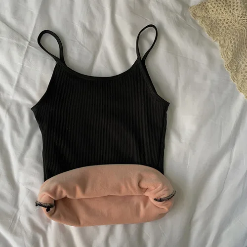 black braces Shop1314 бархатные мягкие майки, жилет для женщин, тонкие, высокие, эластичные, зимние, на подтяжках, разные цвета, плотные, теплые, под рубашку, camisas hombre - Цвет: black braces