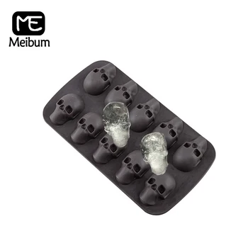 

Meibum 3 Colors Ice Cube Tray Bar Iced Cocktail Whiskey Skull Shape Chocolate Mold Silicone Ice Cream Maker Juice Dessert Pan