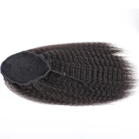 Faux cordon synthétique queue de cheval Extension de cheveux élastique pour les femmes crépus bouclés queue de cheval cheveux synthétiques haute bouffée Afro postiche 4