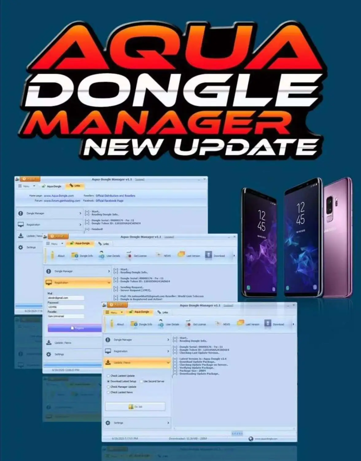 100% оригинальный aqua dongle Aqua Dongle-Многофункциональный сервис Gsm | Мобильные телефоны
