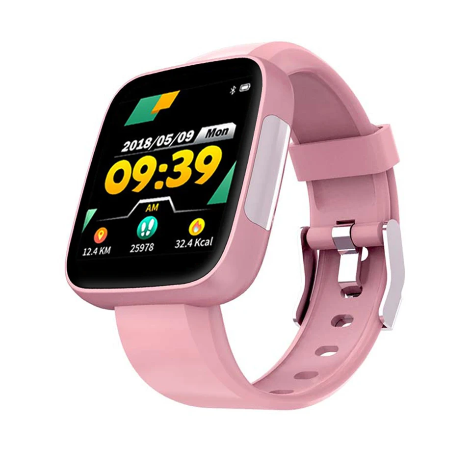 T5 Смарт-часы электрокардиограмма пульсометр Монитор артериального давления Браслет Водонепроницаемый фитнес-трекер спортивный браслет - Цвет: Pink