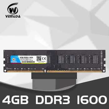 

VEINEDA new Memory ram DDR3 4gb 1600Mhz ddr 3 4gb PC3-12800 Memoria 240pin compatible 1066 1333mhz for AMD Intel Desktop