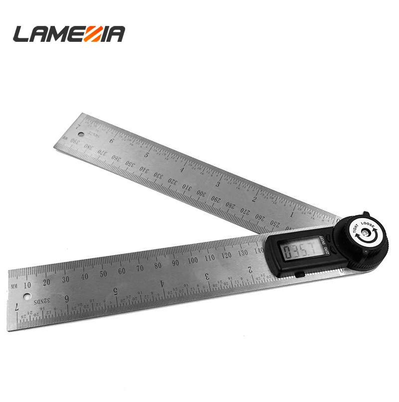 

LAMEZIA 20cm Digital display Protractor Stainless Angle Finder Steel Inclinometer Electronic Measurement Tool