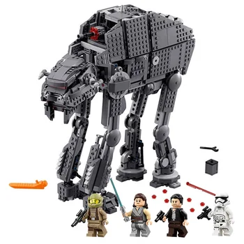 

New Star Wars Compatible lepining75189 First Order Heavy Assault Walker Bricks Model Building Blocks Boy Starwars Toys
