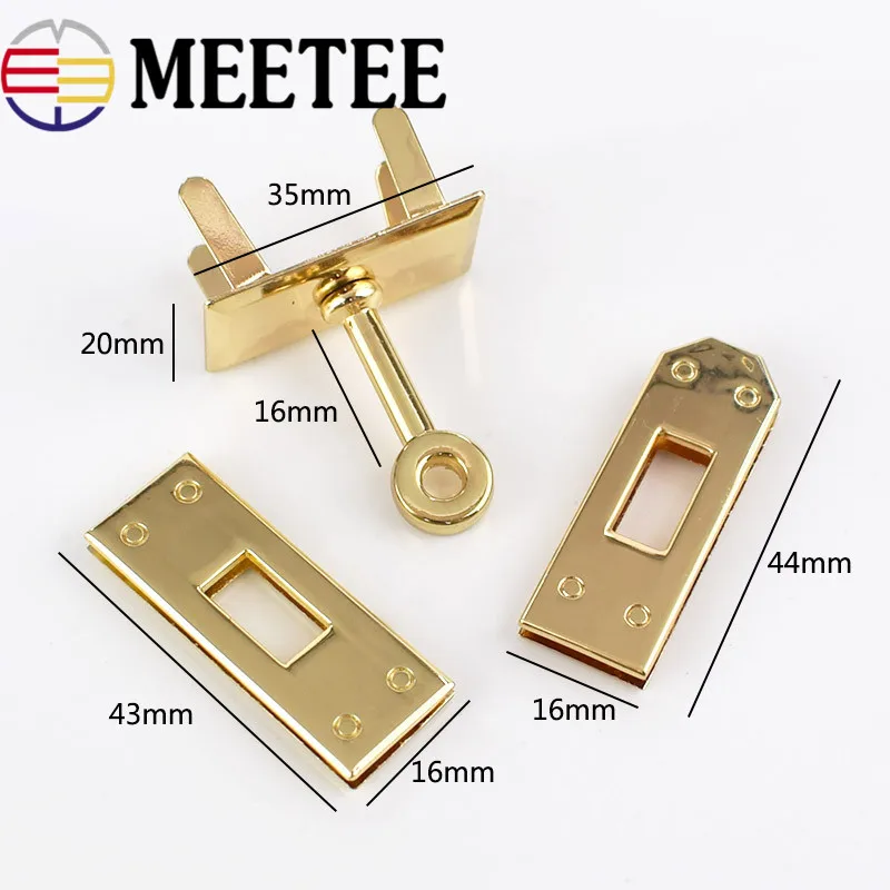 Meetee 1 комплект (3 шт.)/2 комплекта металлический замок для сумки с пряжками
