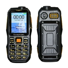 Наружный прочный внешний аккумулятор для мобильного телефона, большая батарея, большая клавиатура, 3W фонарь, две sim-карты, Facebook, Whatsapp, 2," дисплей, громкий динамик