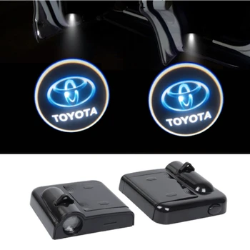 

LED Car Door Projector Decorative Lamp for Toyota Logo Camry Prado Prius Land Cruiser Yaris Hilux CHR Avensis T25 Welcome Light