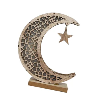 

1 pc Wood LED Decorative Light Home Crafts Desktop Lamp for Festival