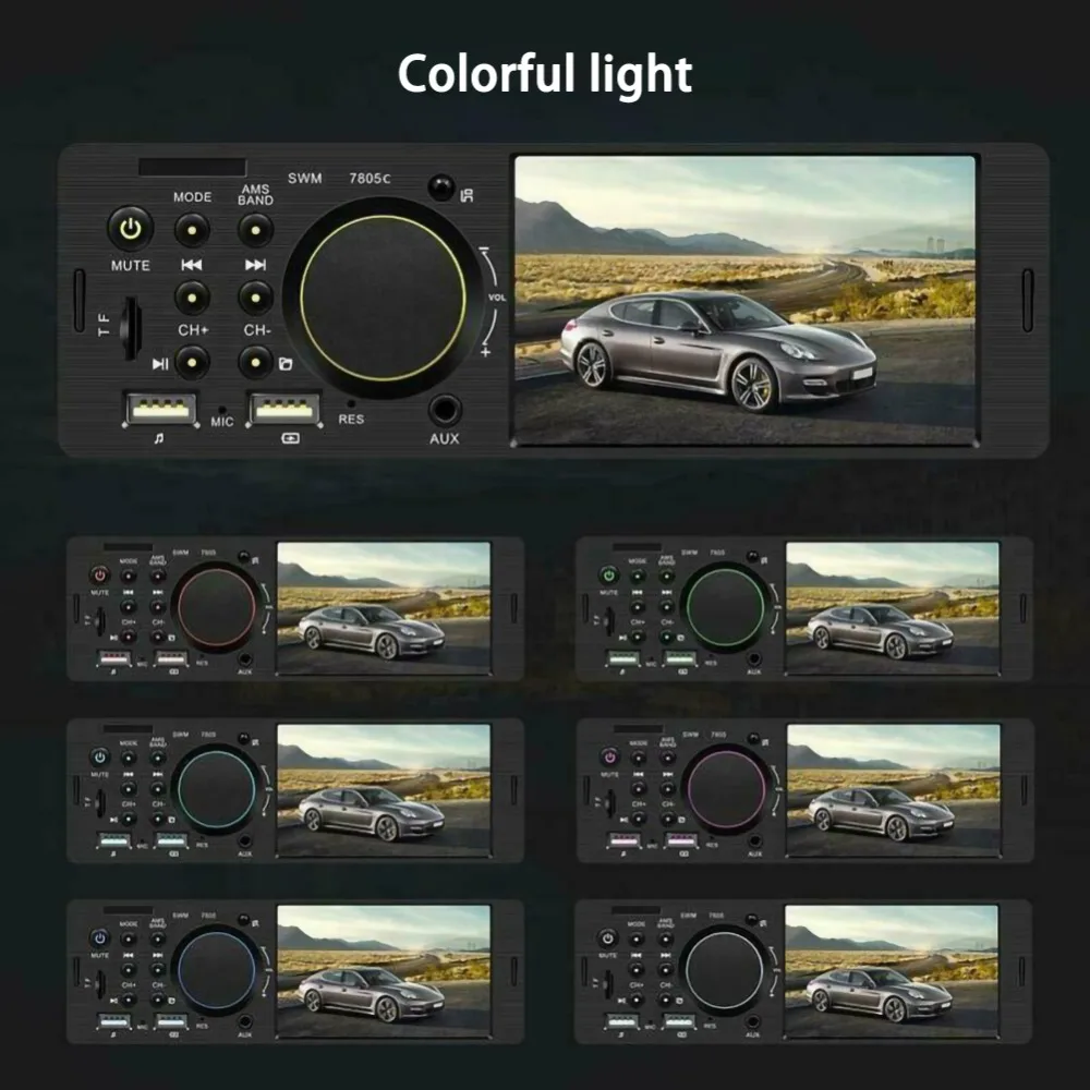 4," HD Din 1 Автомобильный сенсорный экран радио стерео Замена WMA Bluetooth AUX In-Dash MP5 Udisk FM Aux вход приемник Двойной USB