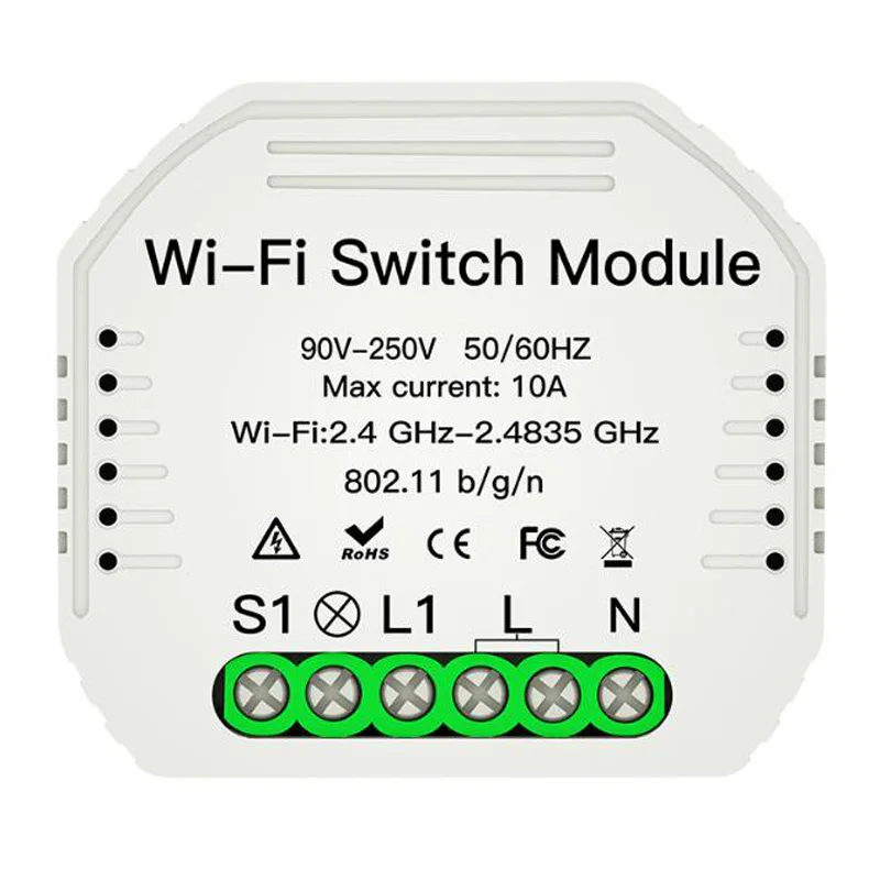 

Smart ON/OFF WiFi Switch, Light Timer Support Smart Life/Tuya APP/ WiFi Switch DIY Module Works for with Alexa Google Home