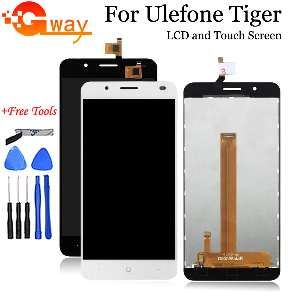 

FSTGWAY For Ulefone Tiger LCD Display+Touch Screen Digitizer Assembly for Ulefone Tiger LCD Glass Panel Sensor Spare Parts+Tools