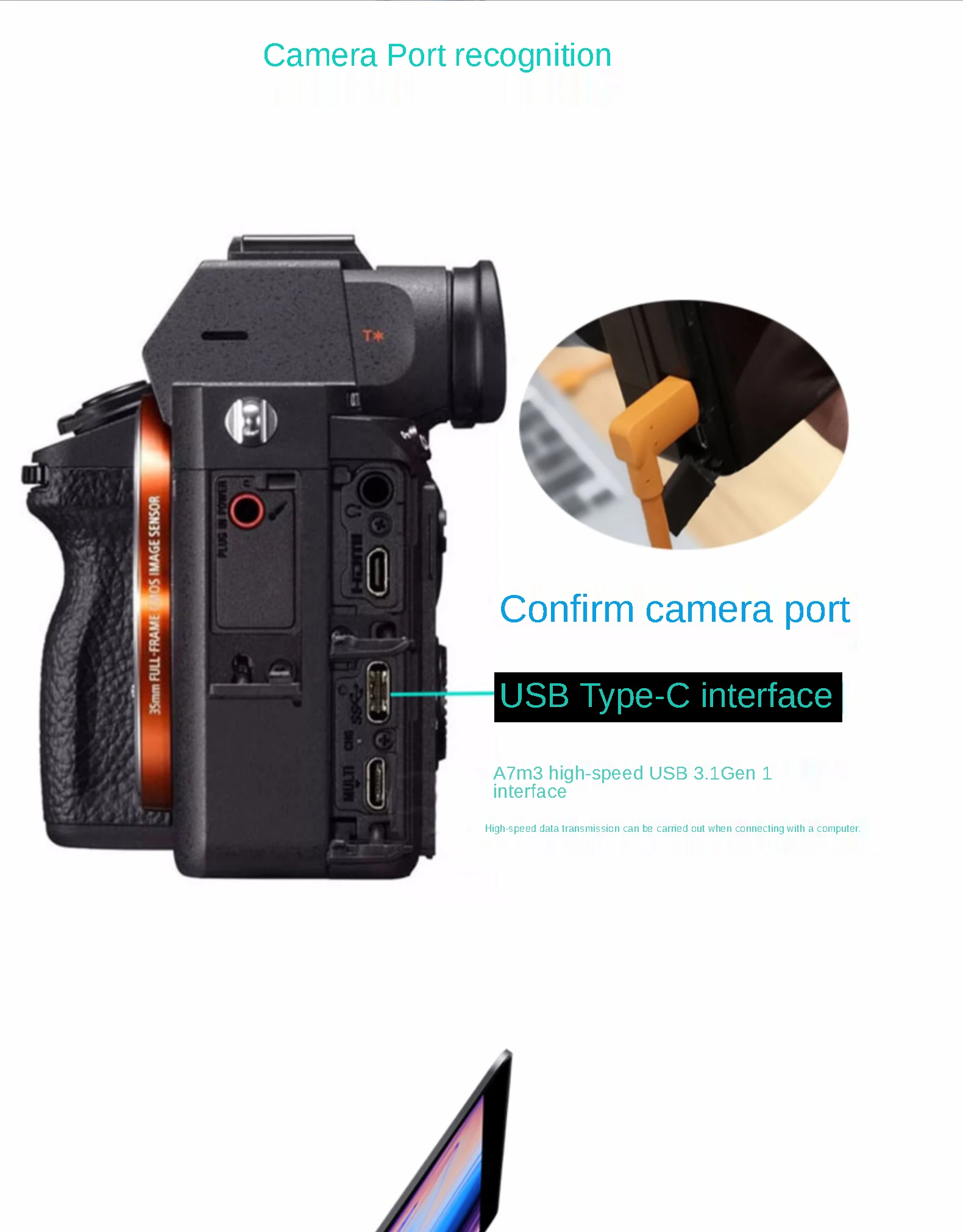 Camera Hdmi Cable For Sony A7iii Cable Sony A7iii Charging Port