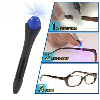 

Quick Fix Liquid Glue Pen Uv Light Repair Tool With Glue Super Powered Liquid Plastic Welding Compound Office Supplies
