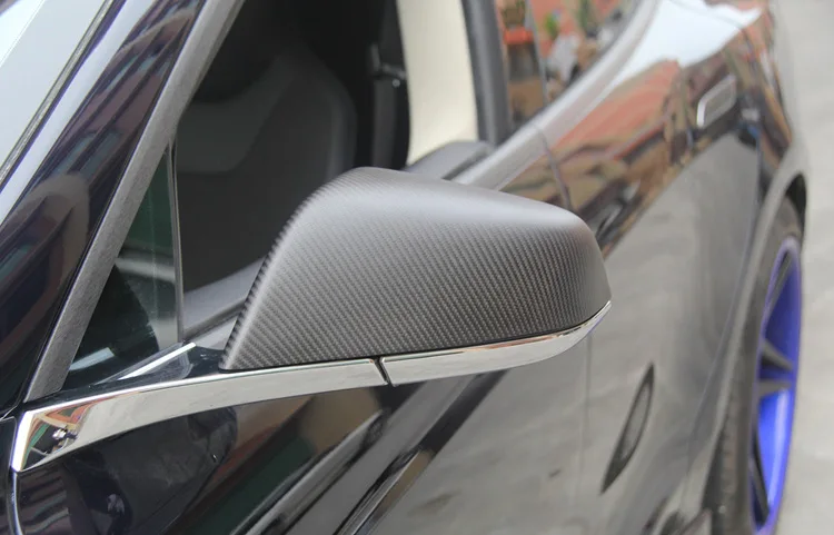 2 шт зеркало заднего вида крышка из углеродного волокна для TESLA модель 3 Режим S модель X накладка на зеркало заднего вида автомобиля боковое украшение для стайлинга автомобиля