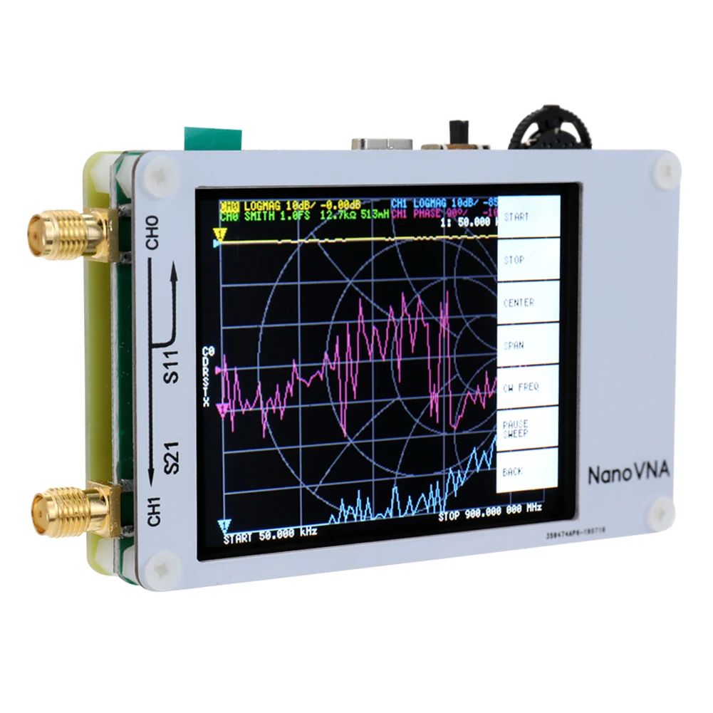 

NanoVNA Vector Network Analyzer HF VHF UHF Antenna Analyzer with 2.8 inch TFT Display USB Type-C Data Cable
