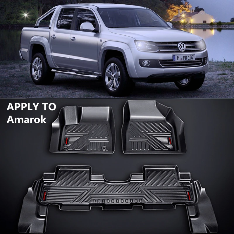 Alfombrilla para suelo de coche, accesorio para Volkswagen Amarok, personalizado, para todo tipo de clima, TPO, apto para Amarok, impermeable, amarok, alfombrillas Amarok|Alfombras de piso|