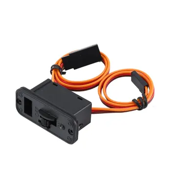 

3 Way Medium On/Off Power Switch Wire Harness Cable with JR Connectors Plug Receiver Charge Port for RC Car Truck Boat