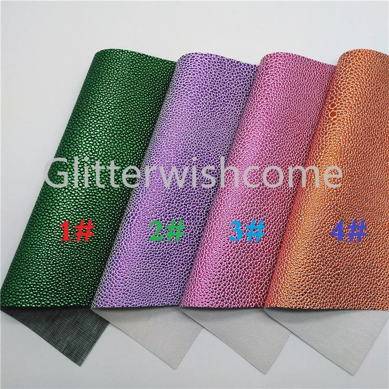Glitterwishcome 21X29 см A4 Размер Икра тиснением искусственная ткань кожа, синтетическая кожа ткань листы, винил для бантов, GM455A