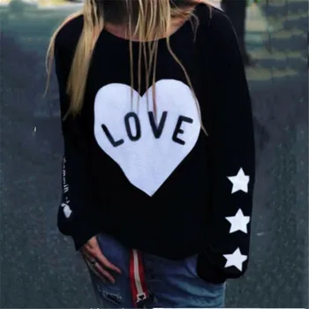 

New Women Long Sleeves Tops Wear Fashion Printed Loose Casual Sweatershirt Autumn Female Pullover Tunic Tops Ladies' Jumpers Hot