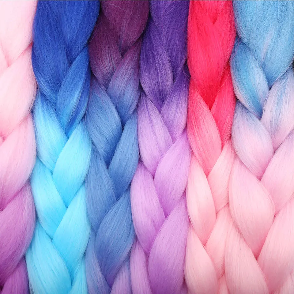 

kanekalon braiding hair braids Braiding Jumbo hair Ombre Color dreadlocks natural Extension Crochet Twist Kanekalon Hair MUMUPI