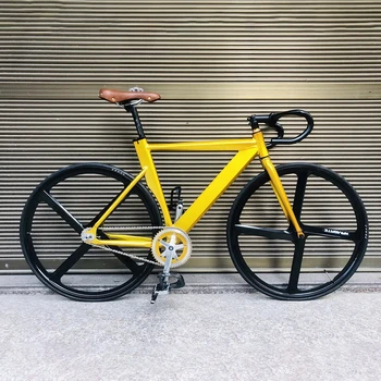 Bicicleta de piñón fijo Fixie, con marco de aleación de aluminio, horquilla, rueda de aleación de magnesio, marcha única, 48CM, 52CM