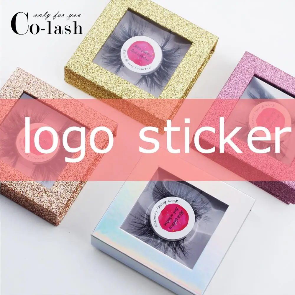 

Colash False Eyelash Packaging Box Custom lash box Fake 3d Mink eyelashes Boxes Faux Cils lash make logo stickers