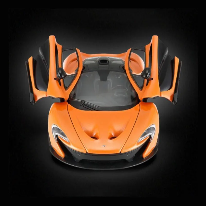 Rastar 1:24 сплава Модель автомобиля P1 спортивная коллекция моделей автомобилей для детей Классические металлические автомобили с 3 дверь открытой отводной автомобиль - Цвет: Оранжевый