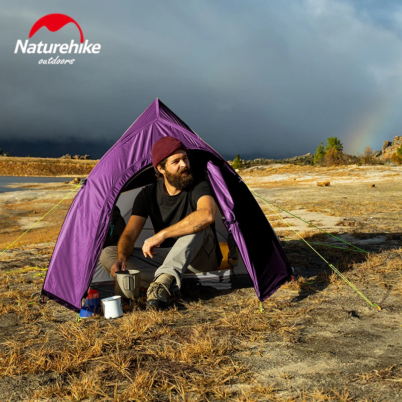 Naturehike mračno nahoře 1 2 stan ultralehký kemping stan dvojitý vrstva vodotěsný stan outdoorové tramping backpacking stan s svobodné rohož