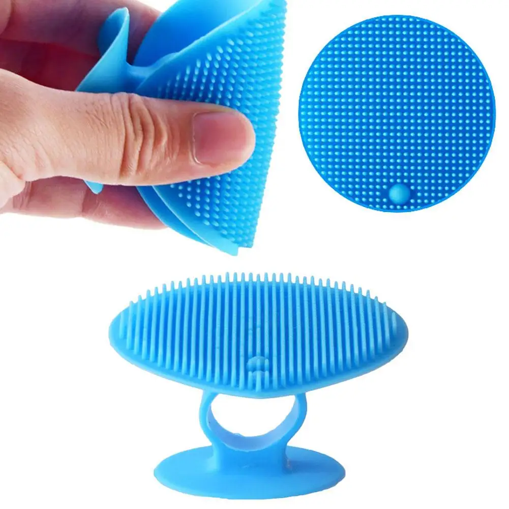 1pc Beauty Washing Silica Gel Cleaning Pad Wash Face Facial Exfoliating