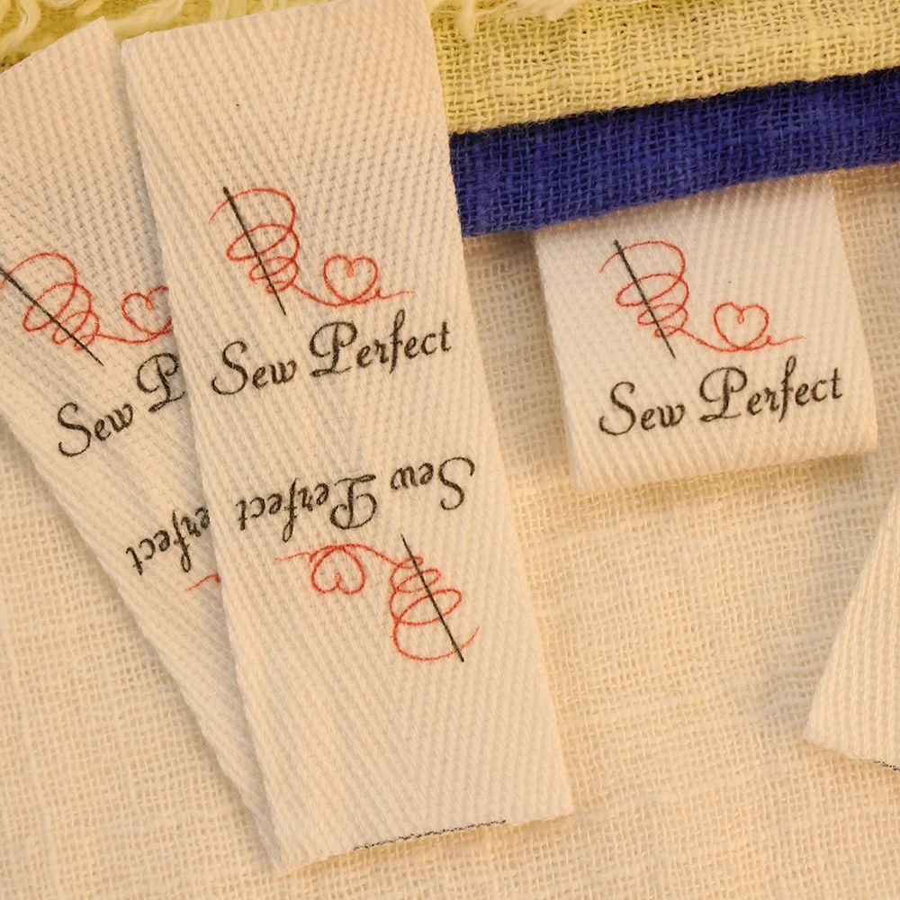 Clothing Labels, Twill Labels, Personalized Tags, Custom Tags, Sewing Labels, Business Name, Logo, Cotton Ribbon Label (2056)