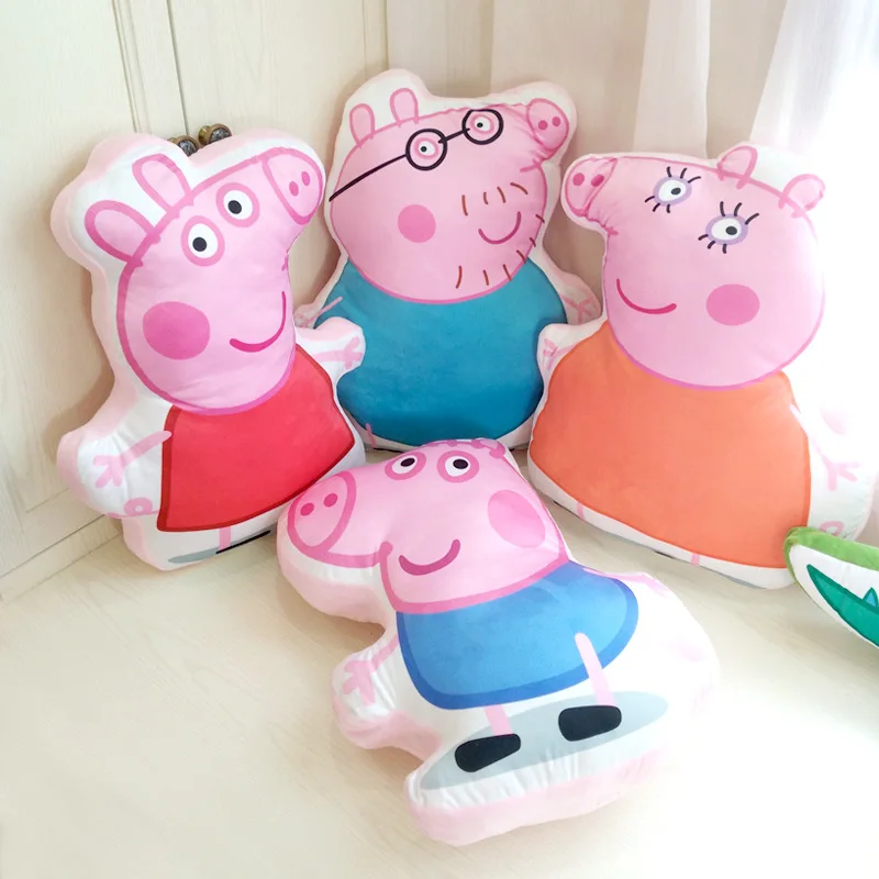 Мягкая подушка Peppa Pig, игрушки, детская домашняя подушка, декор для домашних животных, диван-валик, плюшевые игрушки, мягкие и милые игрушки Peppa Джордж для детей, подарки