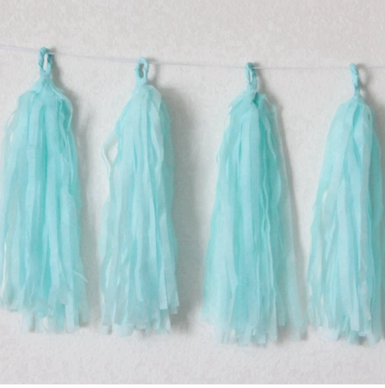5pcs tassel style 12 Fengrise Свадебные Бумажные цветы с кисточками и помпонами, гирлянда, воздушный шар, лента для детского душа, Детские декоративные аксессуары для вечеринок - Цвет: 5pcs tassel style 12
