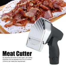 Automatic Electric Meat Slicer Cutting Machine Household Desktop Lamb Slice Bread Vegetable 80W Stainless Steel Electric Slicer tanie i dobre opinie Ashata NONE CN (pochodzenie) Approx 2kg Meat Cutter