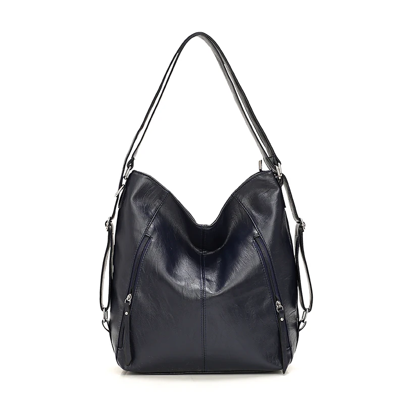 Роскошные сумки женские дизайнерские многофункциональные сумки на плечо для женщин искусственная кожа винтажная сумка женская сумка-торба - Цвет: Blue