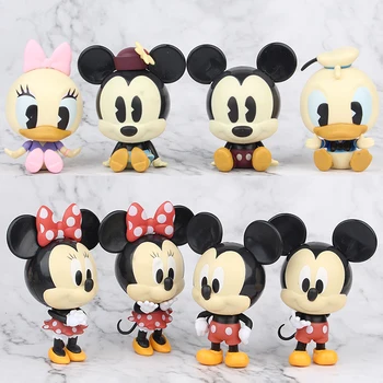 

8PCS Mickey Mouse Minnie Mouse Capsule Toy 9cm Disney Figures PVC Action Figures Kids Toys for Birthday Gifts 2Y11