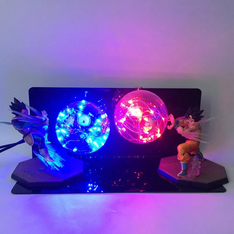 Двойной Dragon Ball Вегета Goku kamehameha лампы светодиодные Dragon Ball Z Led Электрический Ночной светильник Настольная лампа для Спальня Xmas игрушка в подарок