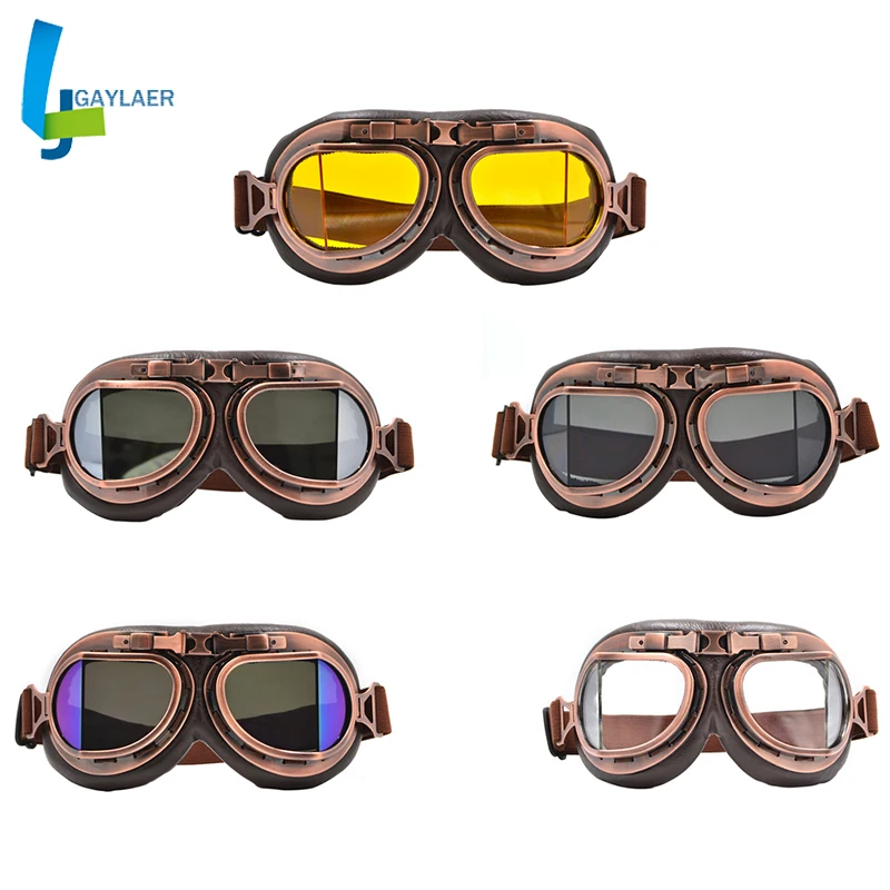 WWII винтажные мотоциклетные очки Gafas для мотокросса, скутеры, очки Google, пилот круизер