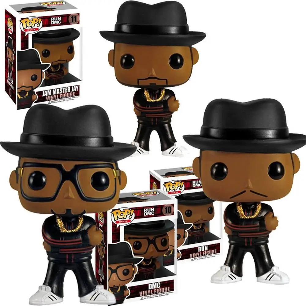 POP Rapper RUN DMC JAM MASTER JAY ACTION TOY FIGURES Vinyl Figure Doll Model CollectibleToys WITH BOX | Игрушки и хобби